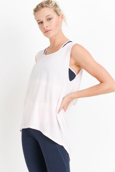 Draped-Back Longline Top