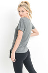 Gathered Side Ribbon Accent Top