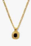 Gold Inlaid Rhinestone Pendant