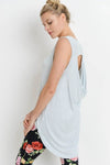 Draped-Back Longline Top