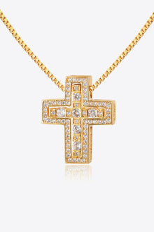  Rhinestone Cross Pendant Necklace