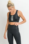 Foil Scale Block Sports Bra