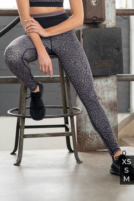 Highwaist Leopard Print Block Leggings