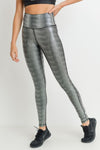 High-waist Foil Scale Print Full Leggings