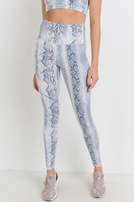 High-waist Blue Medusa Legging
