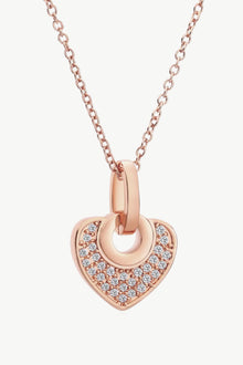  Crystal Heart Pendant Necklace