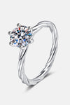 Moissanite Prong Twisted Ring