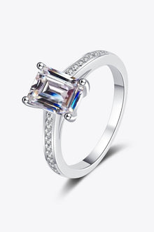  Sterling Silver Moissanite Ring