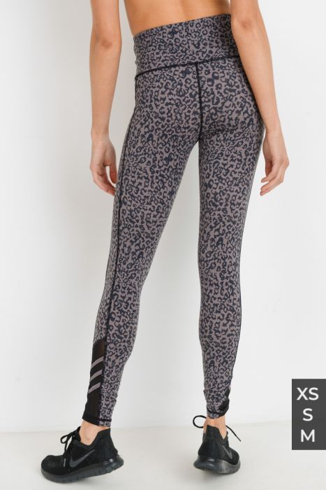 Highwaist Leopard Print Mesh Leggings