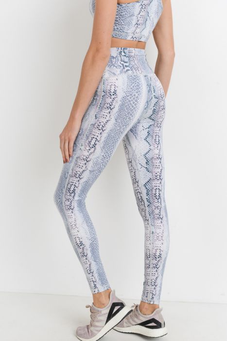 High-waist Blue Medusa Legging