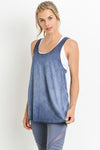 Open Back Overlay Flowy Muscle Tank