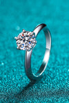 Moissanite Adjustable Ring