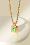 Gold Inlaid Rhinestone Pendant