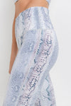 High-waist Blue Medusa Legging