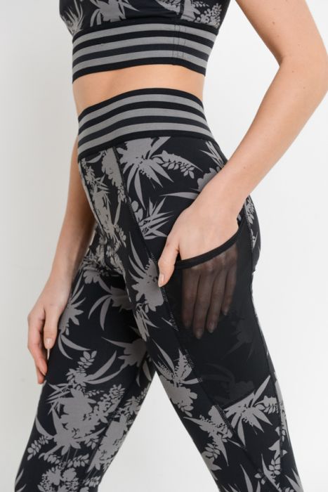 High waist Tropical Print Legging