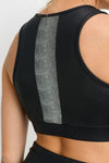 Foil Scale Block Sports Bra