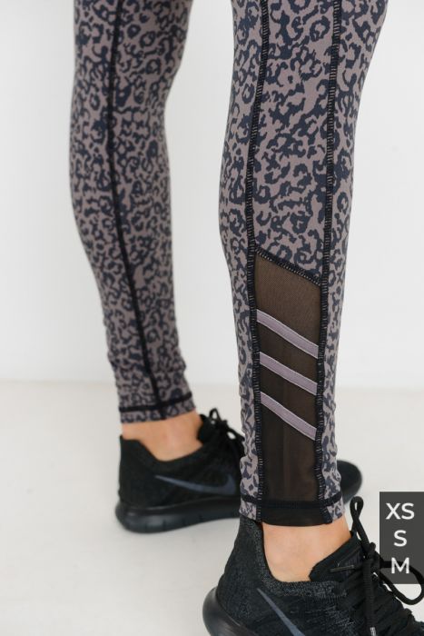 Highwaist Leopard Print Mesh Leggings