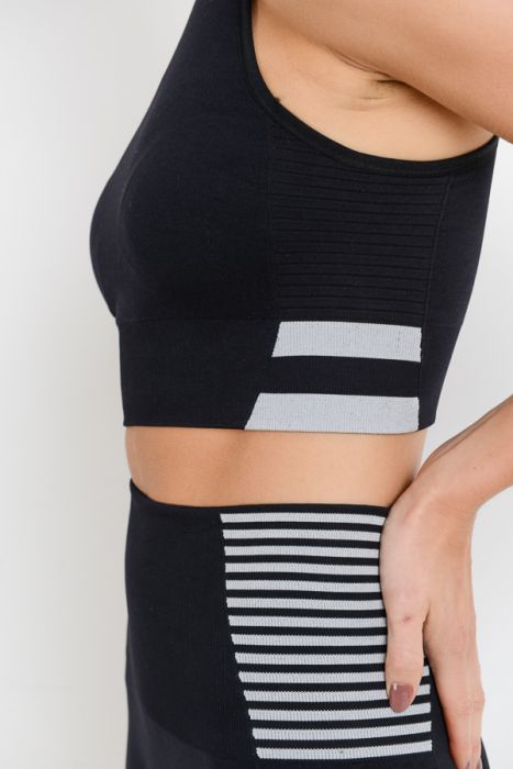 STRIPE PRIDE RACER BACK CROP TOP