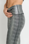 High-waist Foil Scale Print Full Leggings