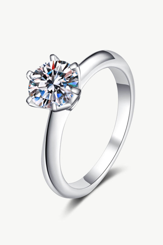 Moissanite Adjustable Ring