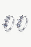 Sterling Silver Moissanite Huggie Earrings