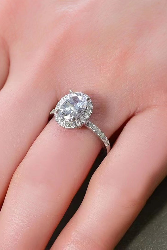 Platinum Moissanite Ring