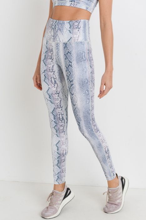 High-waist Blue Medusa Legging