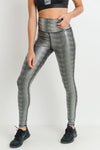 High-waist Foil Scale Print Full Leggings