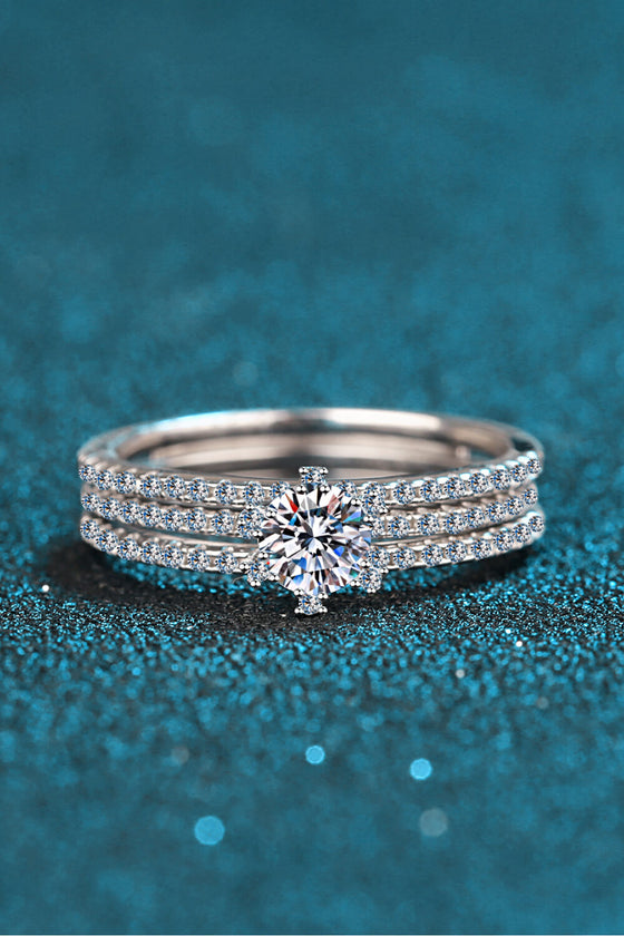 Moissanite Silver Ring