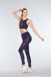 OXYGEN DIAGONAL-MESH LEGGINGS | PURPLE