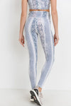 High-waist Blue Medusa Legging