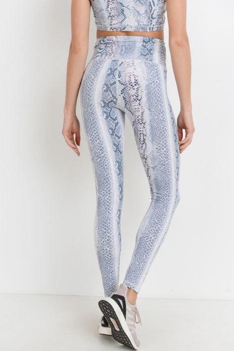 High-waist Blue Medusa Legging