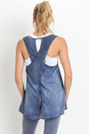 Open Back Overlay Flowy Muscle Tank