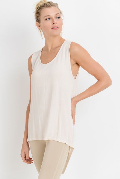 Draped-Back Longline Top