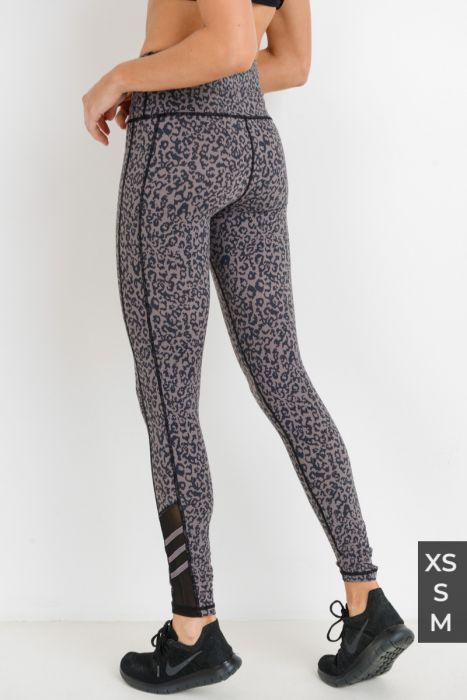 Highwaist Leopard Print Mesh Leggings