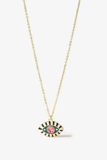  Evil Eye Pendant Gold Plated Chain Necklace