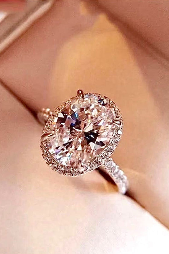 Platinum Moissanite Ring