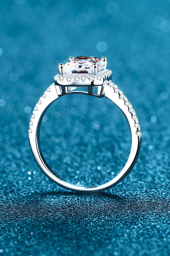 Rectangle Moissanite Ring