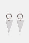 Stainless Steel Triangle Dangle Earrings