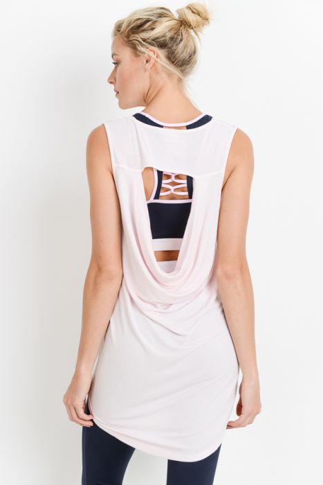 Draped-Back Longline Top