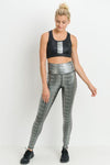 Foil Scale Block Sports Bra