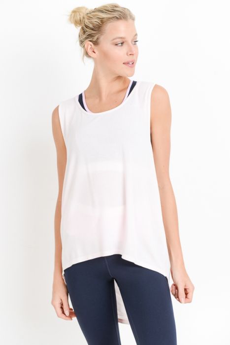 Draped-Back Longline Top