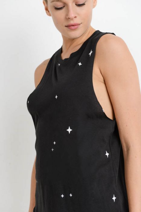 Twinkling Stars Longline Muscle Tank