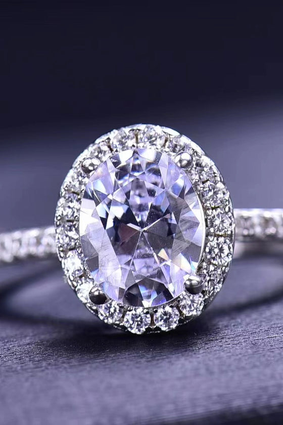 Platinum Moissanite Ring