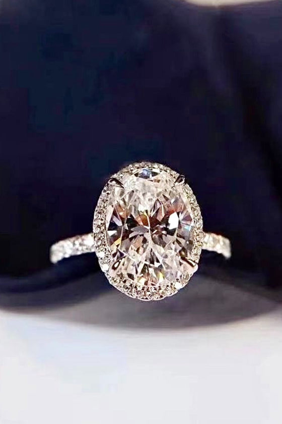 Platinum Moissanite Ring