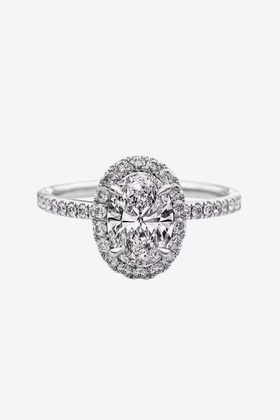 Platinum Moissanite Ring