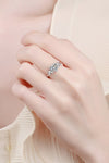 Silver Moissanite Heart Ring