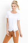 Gathered Side Ribbon Accent Top