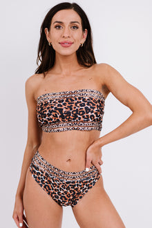  Leopard Print Cutout Bikini Set