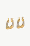 Inlaid Cubic Zirconia Earrings